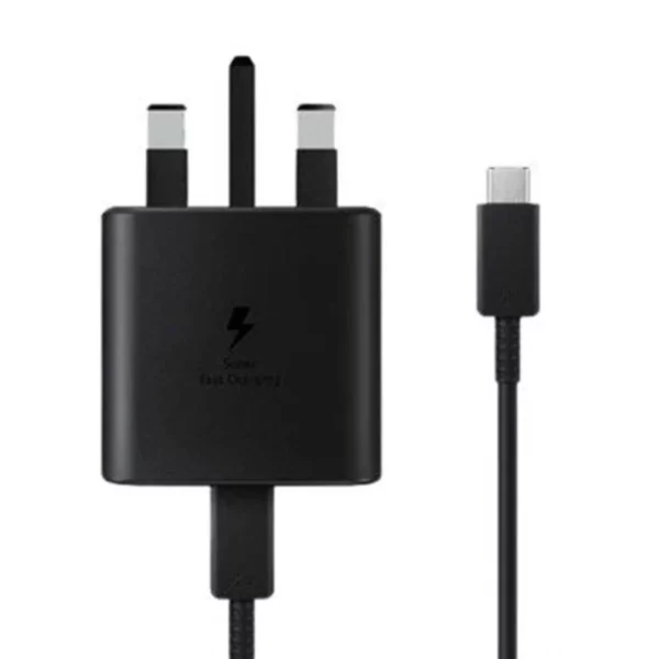 شارژر دیواری 45 وات اصلی 3پین سامسونگ EP-T4510 به همراه کابل 1.8 USB-C to USB-C